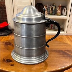 Silver Tankard with Black Handle
